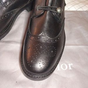 diorunit ankle boot in perforated calfskin leather